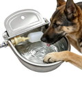 Never Refill Again! Stainless Steel Automatic Dog Waterer Float Valve Bowl - No-Spill Self Filling Large Pet Water Fountain for outside Dogs & Livestock