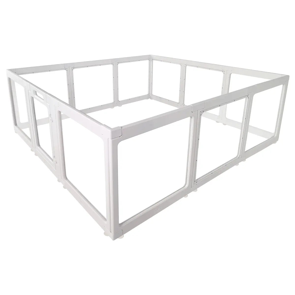 Transparent Indoor Dog Playpen with Safety Lock, Indoor Dog Fence for Small & Medium Pets | Secure, Stylish, Easy Clean Play Pen for Dogs & Pets with Scratch Resistant Panels (White, 8/10/12 Panel)