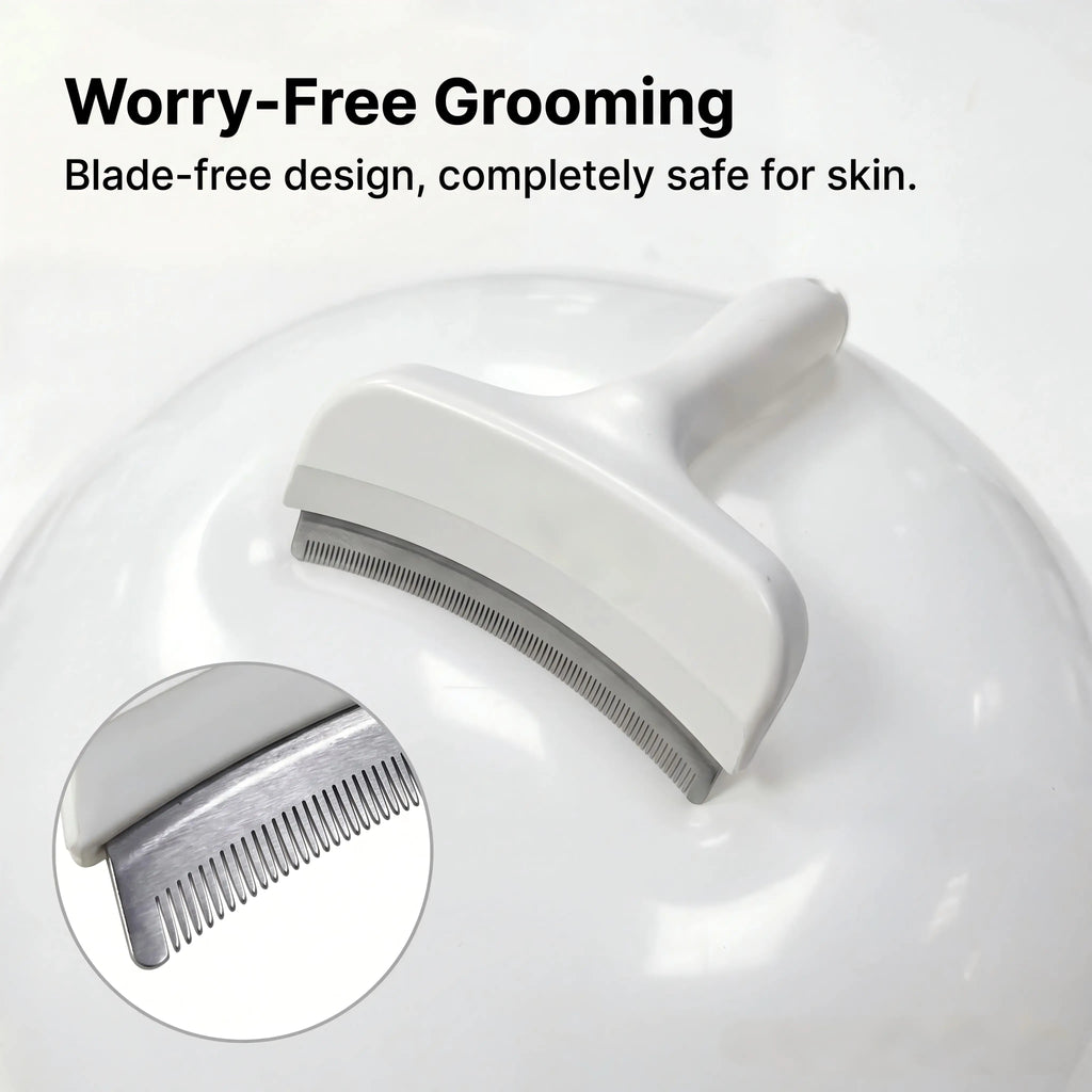 Professional Pet Deshedding Brush, Compact Undercoat Rake with Dense Teeth Structure for Long Hair Dogs & Cats, Fast Deshedding Reduction, Dematting & Clean Fur Grooming Tool, Long Hair Removal