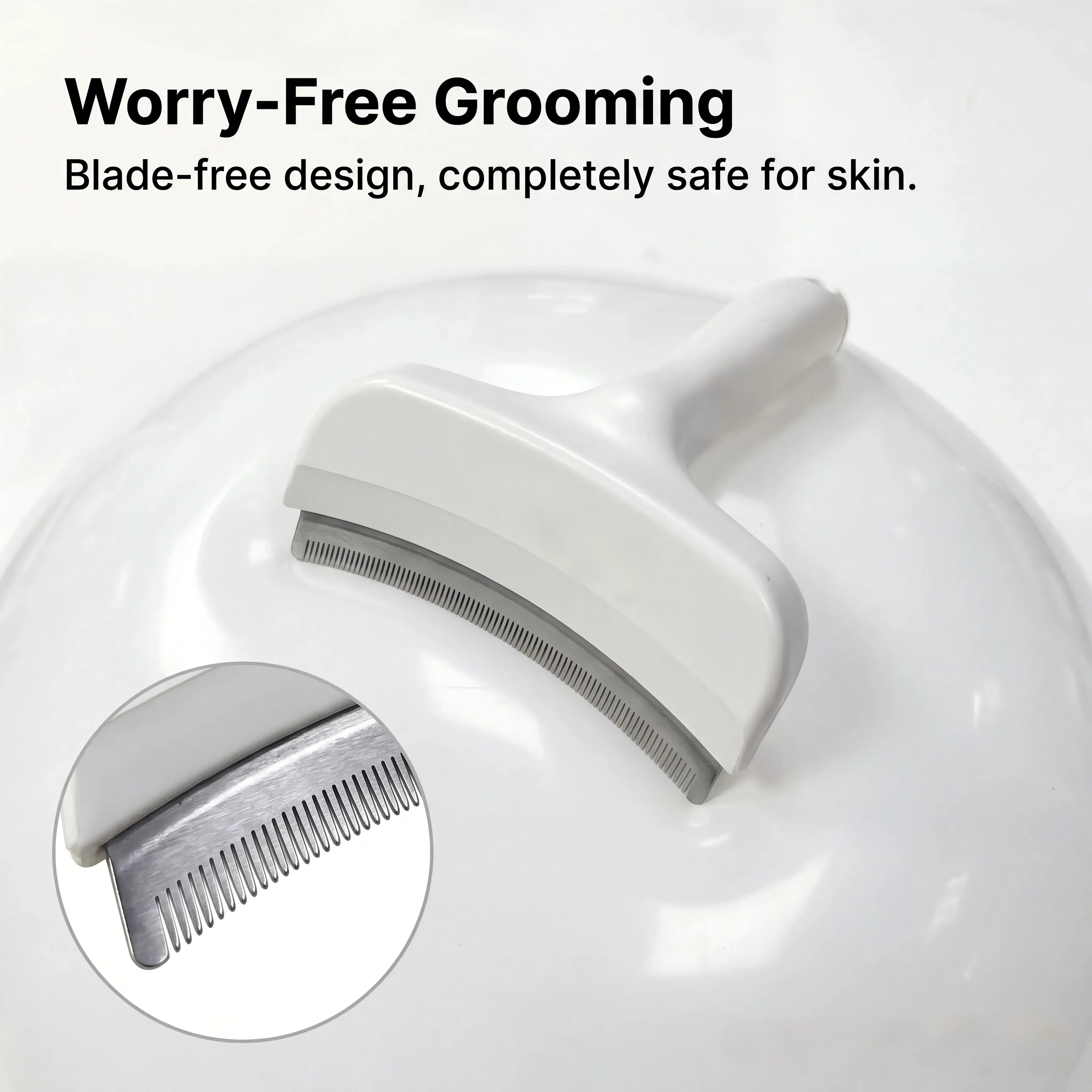 Professional Pet Deshedding Brush, Compact Undercoat Rake with Dense Teeth Structure for Long Hair Dogs & Cats, Fast Deshedding Reduction, Dematting & Clean Fur Grooming Tool, Long Hair Removal