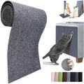 Cat Scratch Furniture Protector Mat DIY Cat Scratch Pad Self-Adhesive, Pet Scratching Post Cat Scratcher Carpet anti Cat Scratch for Cat Tree/Door/Couch (Dark Gray, 11.8 * 23 Inch)