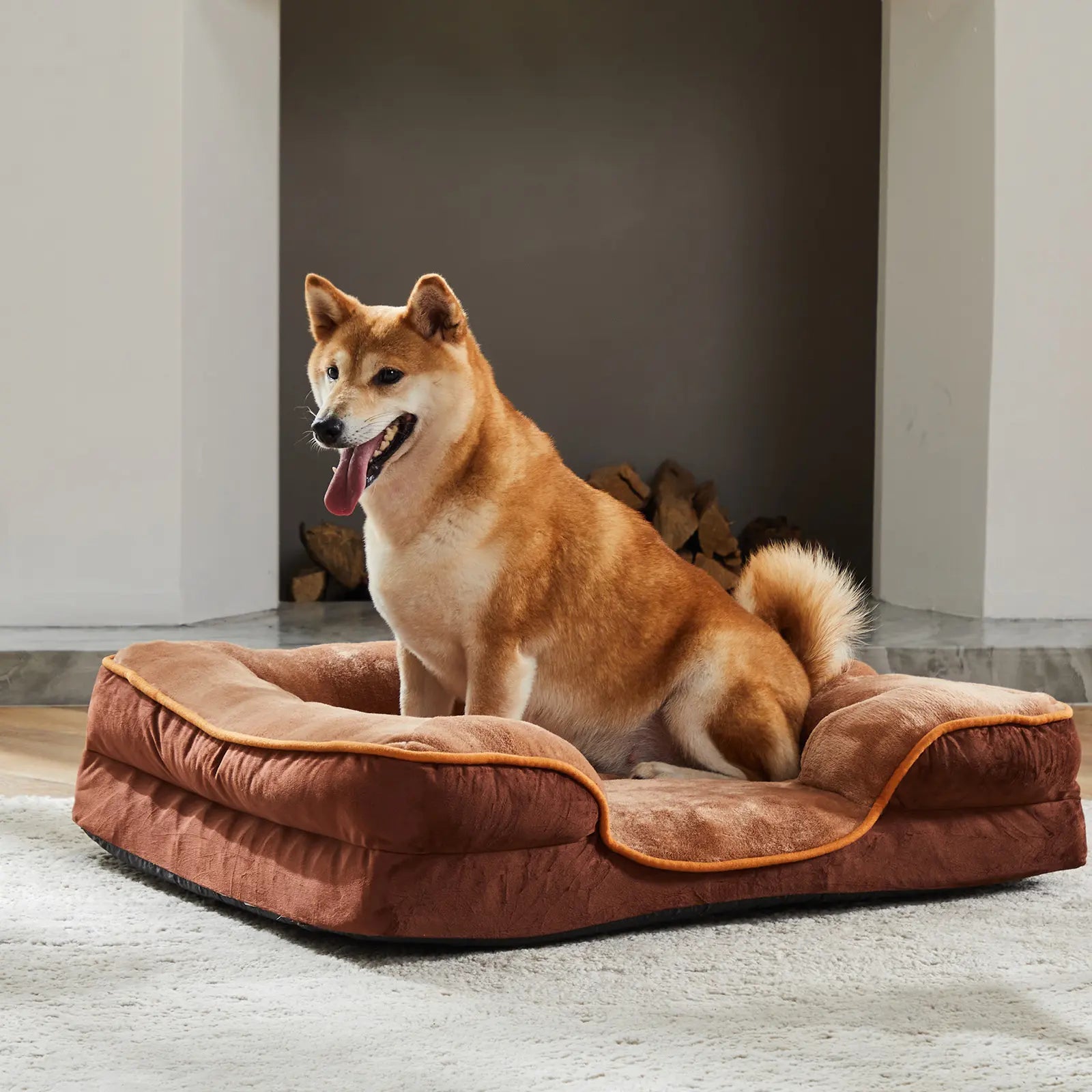 Orthopedic Memory Foam Dog Bed for Large Breeds - Cushioning, Firm Joint Relief Support, Washable Removable Cover, Non-Slip Base, Waterproof Pet Sofa Couch