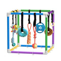 Indoor Puppy Play Set with PVC Frame, Stretchy with PVC Frame, Stretch…Velcro Rope, Foraging Snuffle Mat & 8 Toy Variety - Bite-Resistant Training Aid, Interactive Indoor Enrichment for Small Dogs , Puppy Training Tools