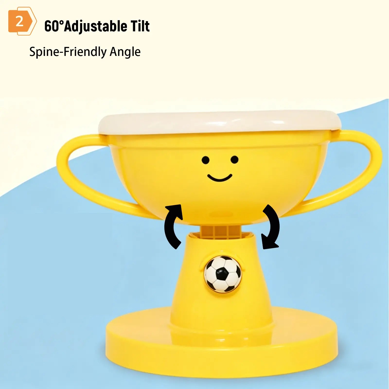 UFORU Trophy Shaped Raised Pet Food Bowl - Adjustable Tilted Ceramic Feeder, Neck-Friendly, Anti-Slip, for Cats & Small Medium Dogs