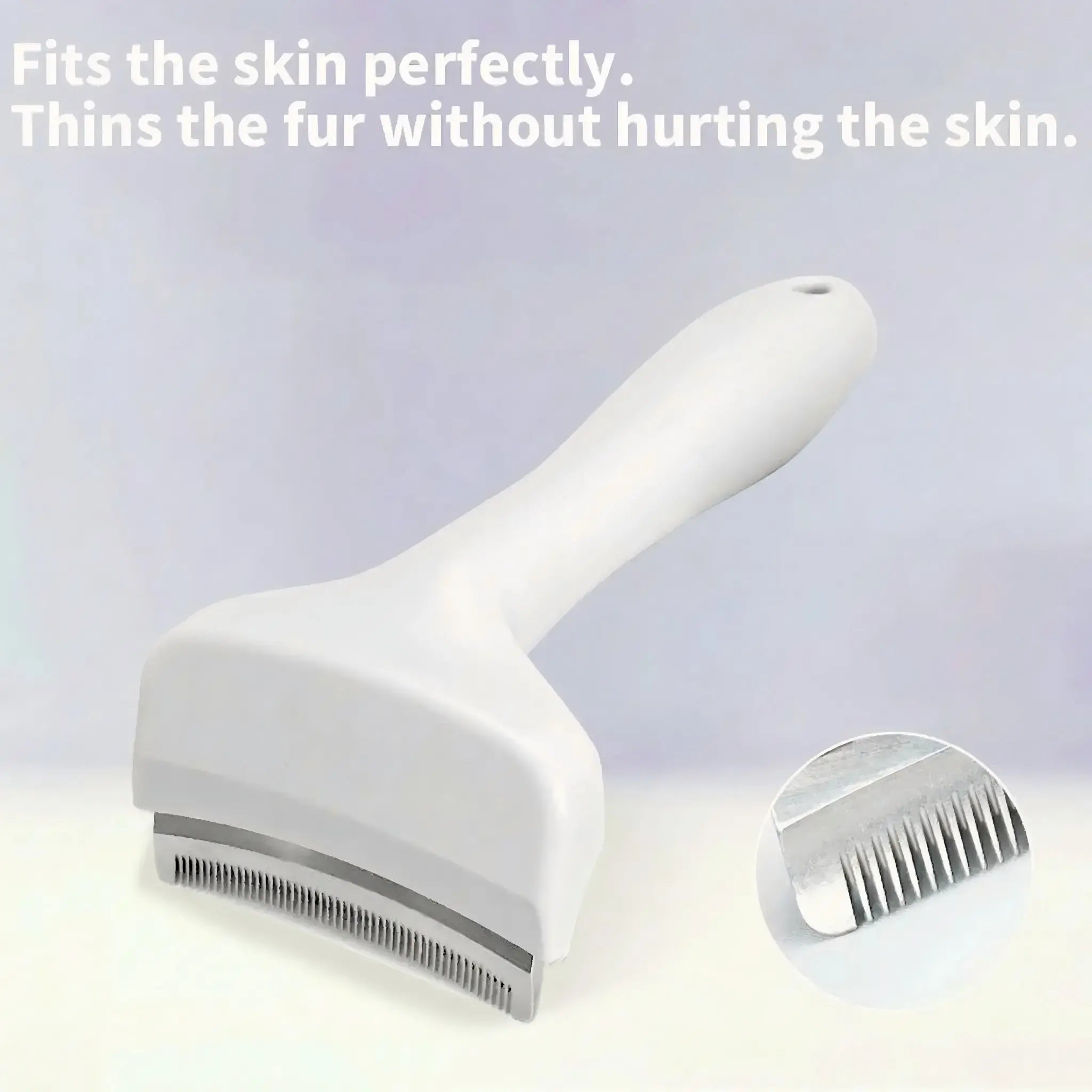 Professional Pet Deshedding Brush, Compact Undercoat Rake with Dense Teeth Structure for Long Hair Dogs & Cats, Fast Deshedding Reduction, Dematting & Clean Fur Grooming Tool, Long Hair Removal