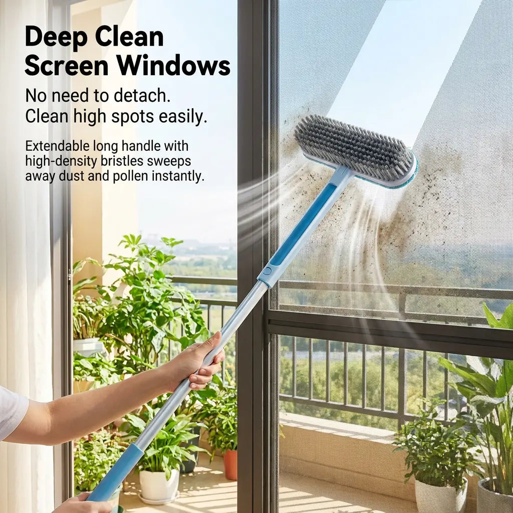Pet Hair Remover Roller Brush with Long Handle, Effective Dog & Cat Fur Removal Tool for Furniture, Carpets – Convenient, Effortless Cleaning for Quick Cleanup