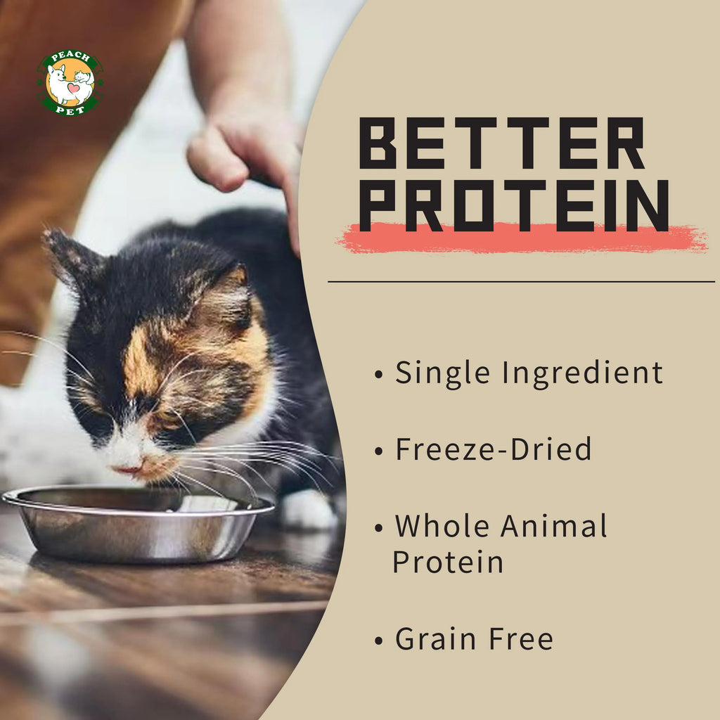 Peach Pet Freeze Dried Duck Liver Dog & Cat Treats, 3.5Oz High-Protein Organ Protein Snacks with No Additives for Pets Backtoschool