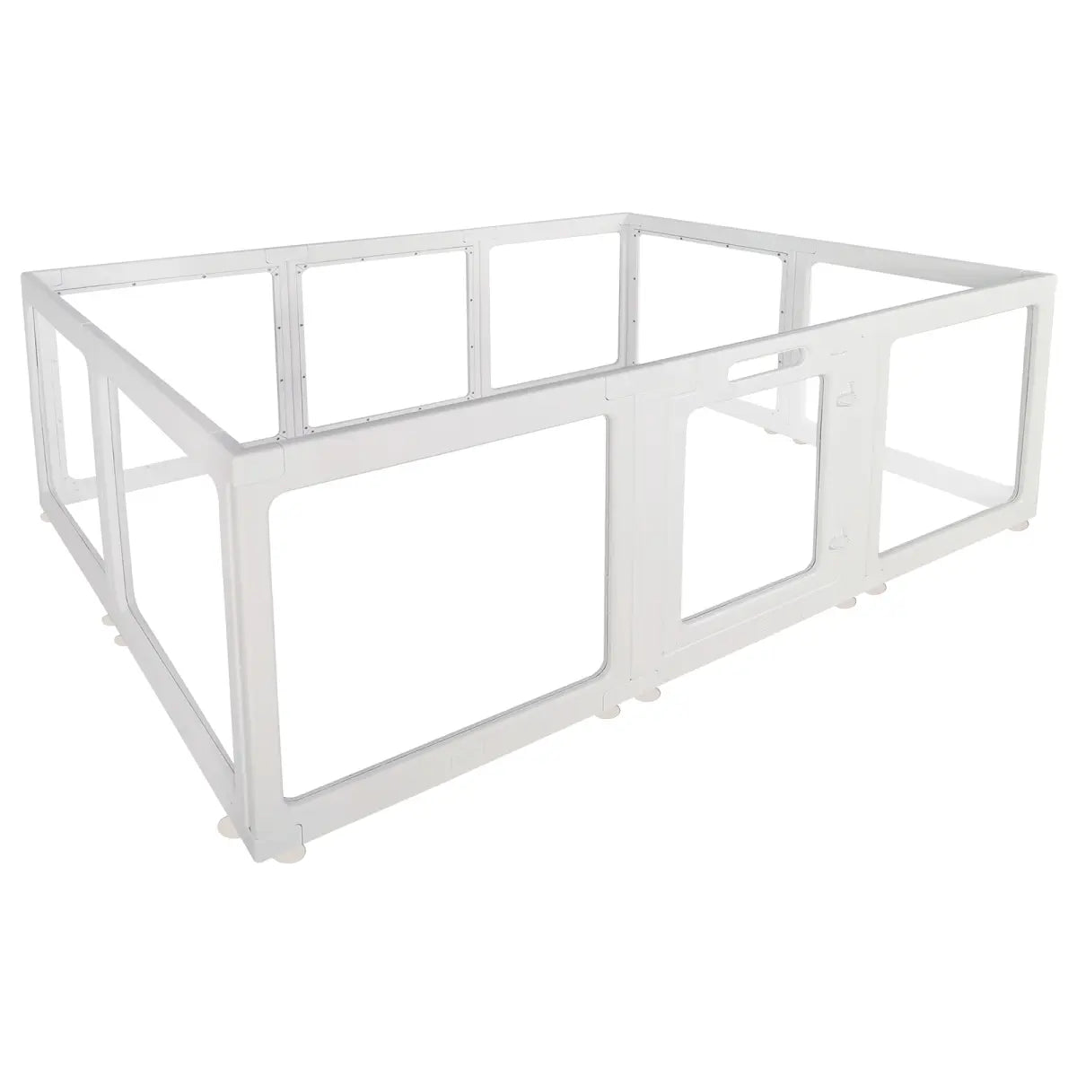 Transparent Indoor Dog Playpen with Safety Lock, Indoor Dog Fence for Small & Medium Pets | Secure, Stylish, Easy Clean Play Pen for Dogs & Pets with Scratch Resistant Panels (White, 8/10/12 Panel)