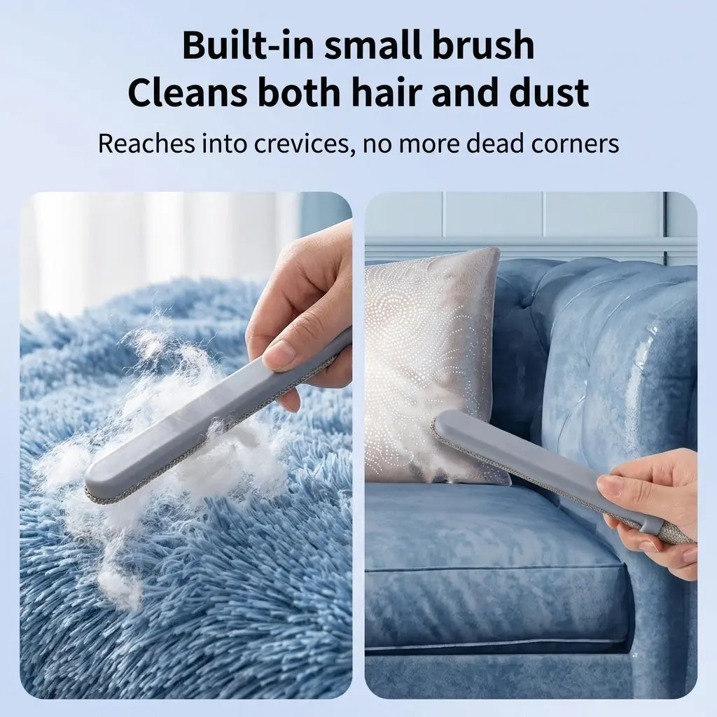 Pet Hair Remover Roller Brush with Long Handle, Effective Dog & Cat Fur Removal Tool for Furniture, Carpets – Convenient, Effortless Cleaning for Quick Cleanup