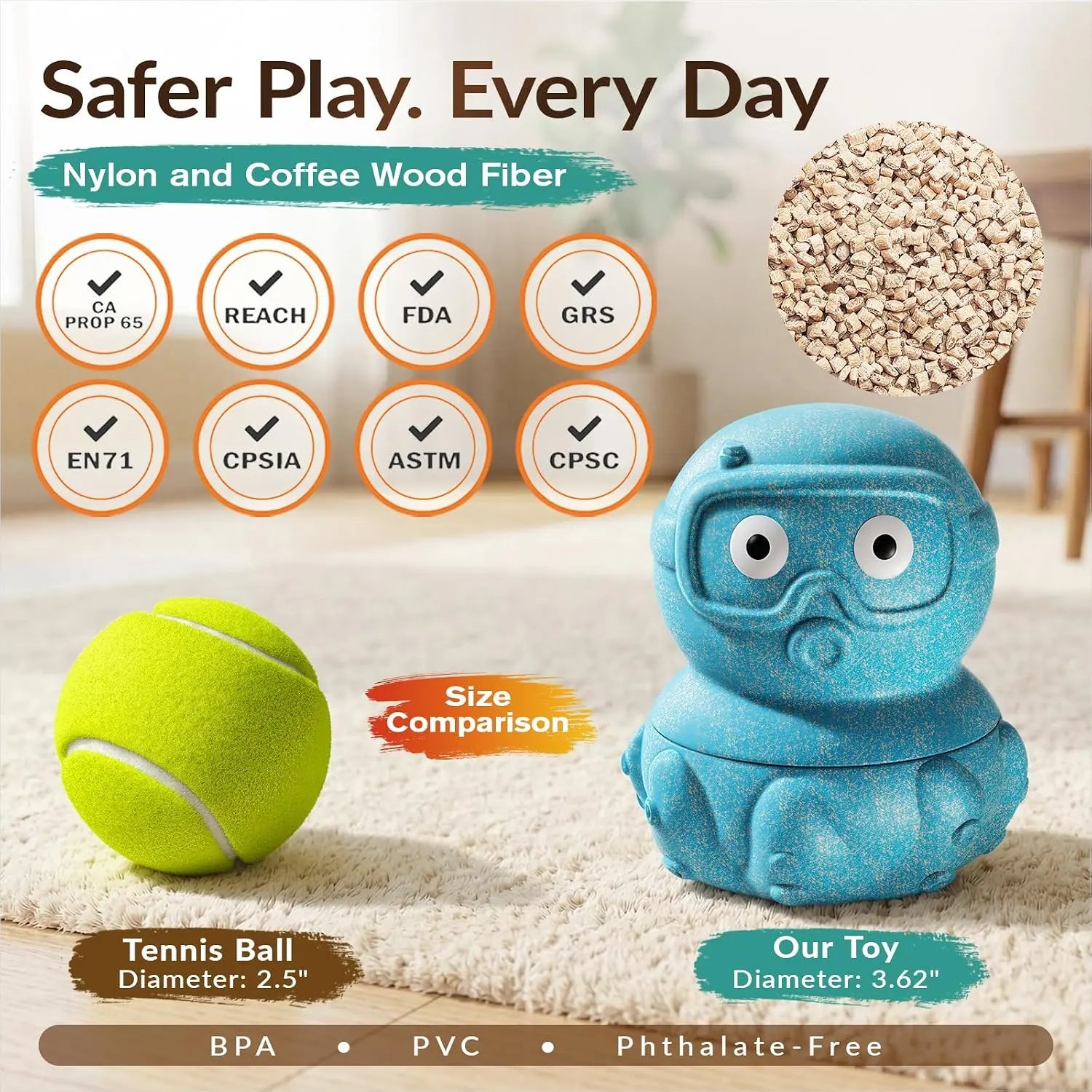 KADTC L, 3 in 1, Frozen Treat Dog Toy, Kibble Dispenser & Chew & Lick Toy