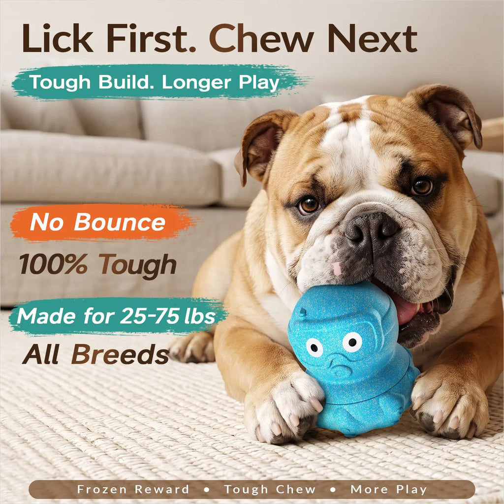 KADTC L, 3 in 1, Frozen Treat Dog Toy, Kibble Dispenser & Chew & Lick Toy