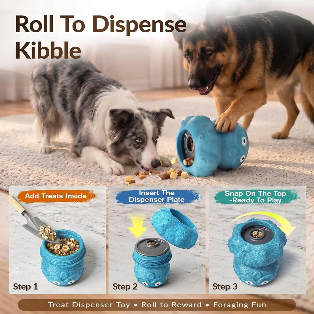 KADTC L, 3 in 1, Frozen Treat Dog Toy, Kibble Dispenser & Chew & Lick Toy
